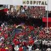 Venezuelan citizens on the procession route